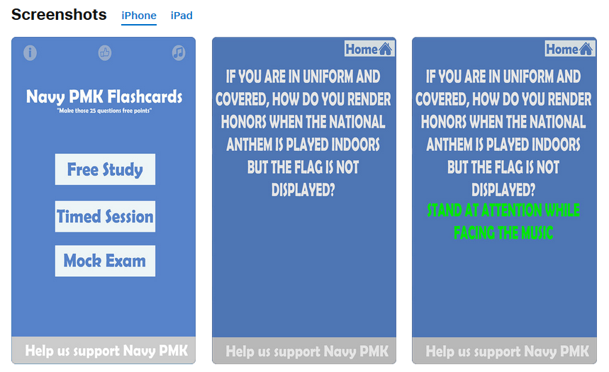 Navy PMK Flashcards